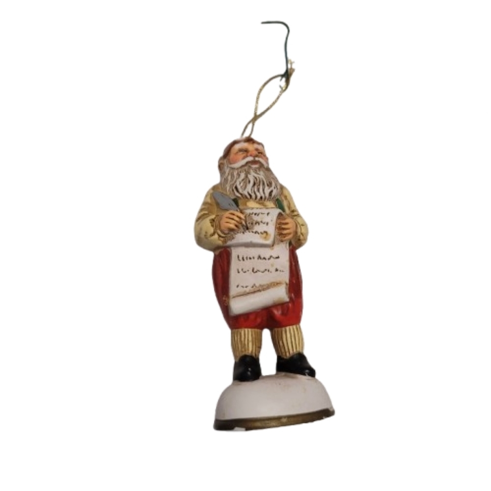 ALSAN CO. Santa Claus Ornament with List 1991 vintage